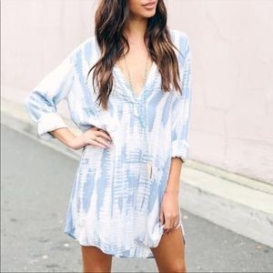 Vici Blue and White Mini Dress